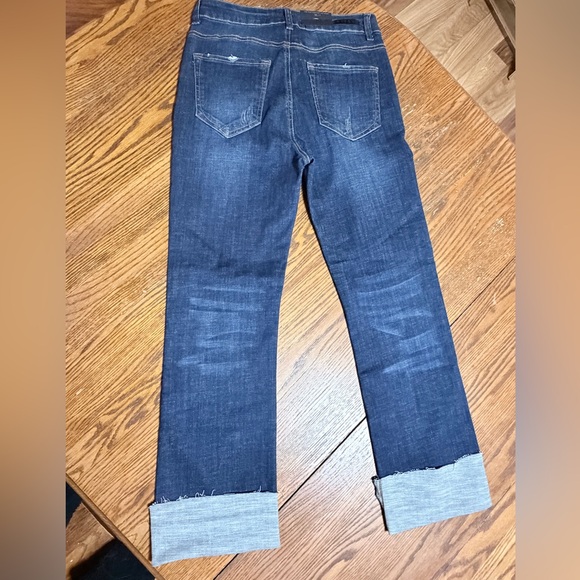 NWT Risen Mid Rise Straight Leg Jeans Size 7/28 Raw Hem - Picture 2 of 6